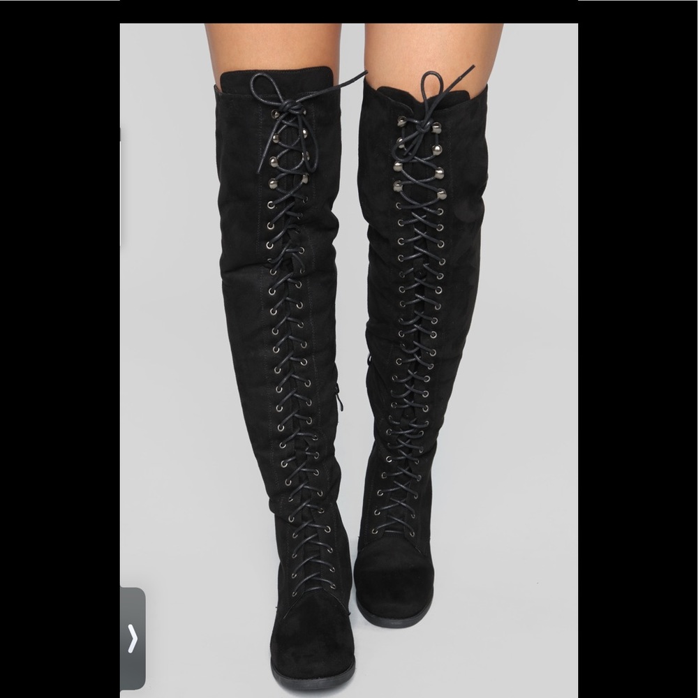 Fashion nova thigh high boots